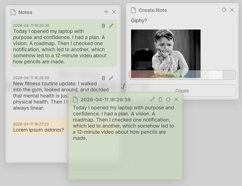 Notes Interface