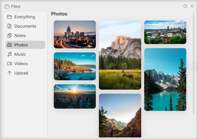 Photos (Files) Interface